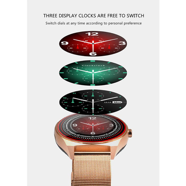 Smart Watch Health Monitoring Smart Reminder Smartwatch Stainless Steel Strap Support Card Wristband Watch